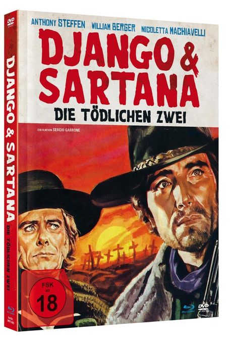 Django &amp; Sartana - Die tödlichen Zwei (Blu-ray &amp; DVD im Mediabook), 1 Blu-ray Disc und 1 DVD