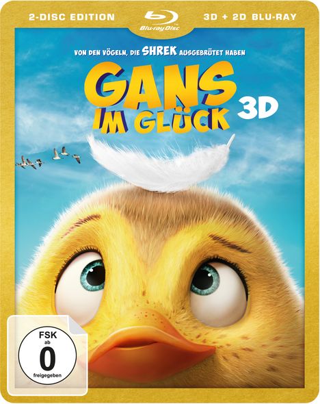 Gans im Glück (3D &amp; 2D Blu-ray), 2 Blu-ray Discs