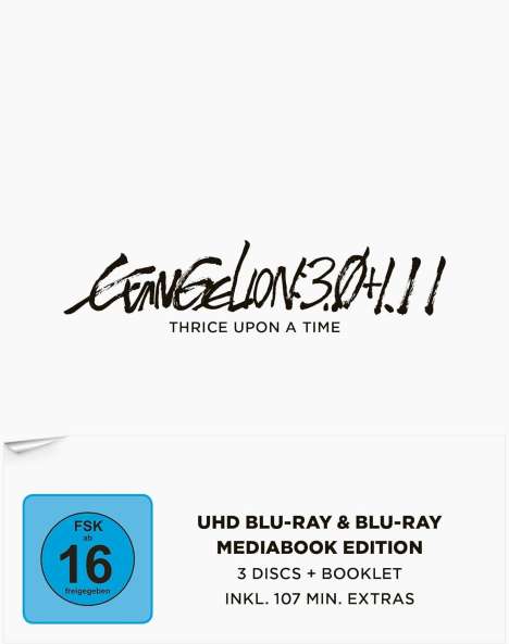 Evangelion: 3.0 + 1.11 Thrice Upon A Time (Ultra HD Blu-ray &amp; Blu-ray im Mediabook), 2 Ultra HD Blu-rays und 1 Blu-ray Disc