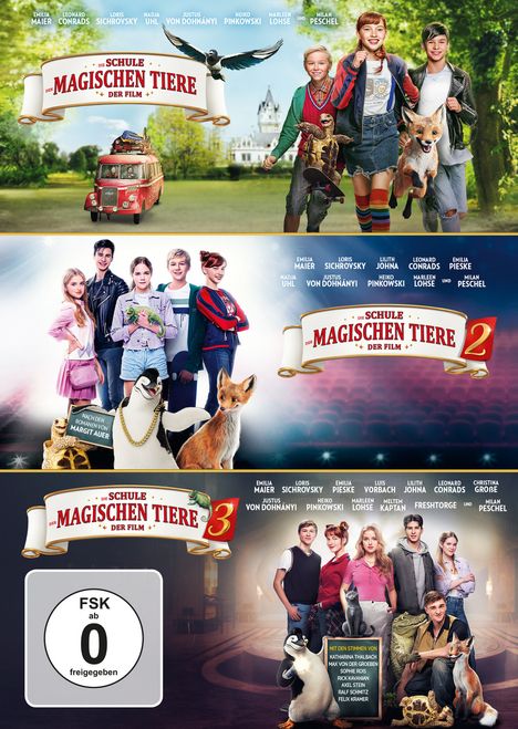 Die Schule der magischen Tiere 1-3, 3 DVDs