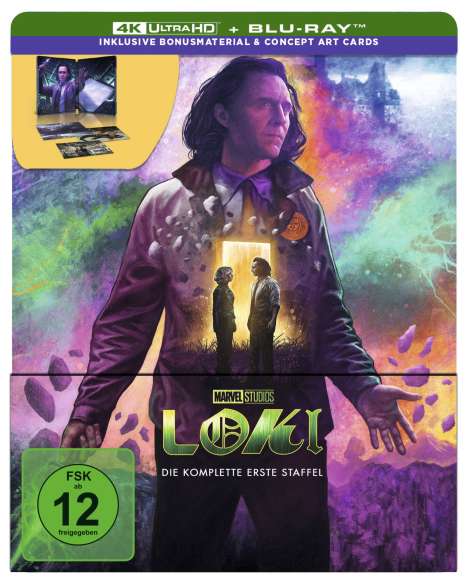 Loki Staffel 1 (Ultra HD Blu-ray &amp; Blu-ray im Steelbook), 2 Ultra HD Blu-rays und 2 Blu-ray Discs