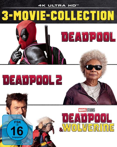 Deadpool 3-Movie-Collection (Ultra HD Blu-ray), 3 Ultra HD Blu-rays