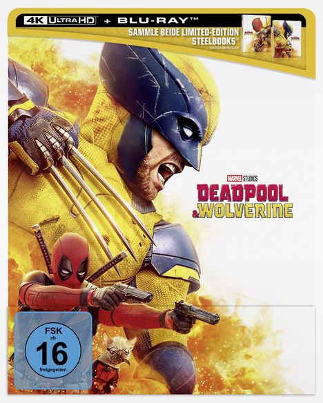 Deadpool &amp; Wolverine (Ultra HD Blu-ray &amp; Blu-ray im Wolverine-Steelbook), 1 Ultra HD Blu-ray und 1 Blu-ray Disc