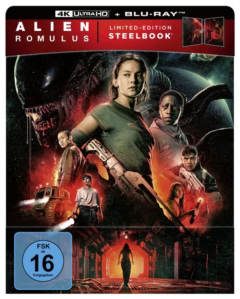 Alien: Romulus (Ultra HD Blu-ray &amp; Blu-ray im Steelbook), 1 Ultra HD Blu-ray und 1 Blu-ray Disc