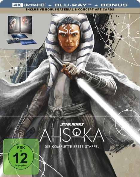 Ahsoka Staffel 1 (Ultra HD Blu-ray &amp; Blu-ray im Steelbook), 2 Ultra HD Blu-rays und 2 Blu-ray Discs