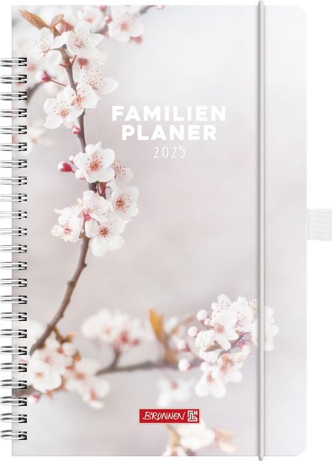 Brunnen 1070290025 Buchkalender Familienplaner (2025) "Blossom"| 2 Seiten = 1 Woche| A5| 192 Seiten| Hardcover| bunt, Buch