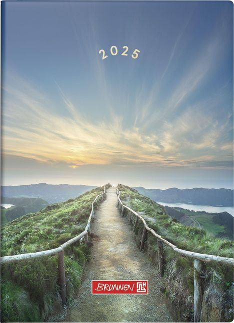 Brunnen 1073115025 Taschenkalender Modell 731 (2025) "Mountain Trail"| 2 Seiten = 1 Woche| A6| 144 Seiten| Grafik-Einband| bunt, Buch