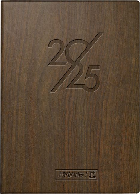 Brunnen 1073669015 Taschenkalender Modell 736 (2025) "Nature"| 1 Seite = 1 Tag| A6| 368 Seiten| Balacron-Einband| braun, Buch