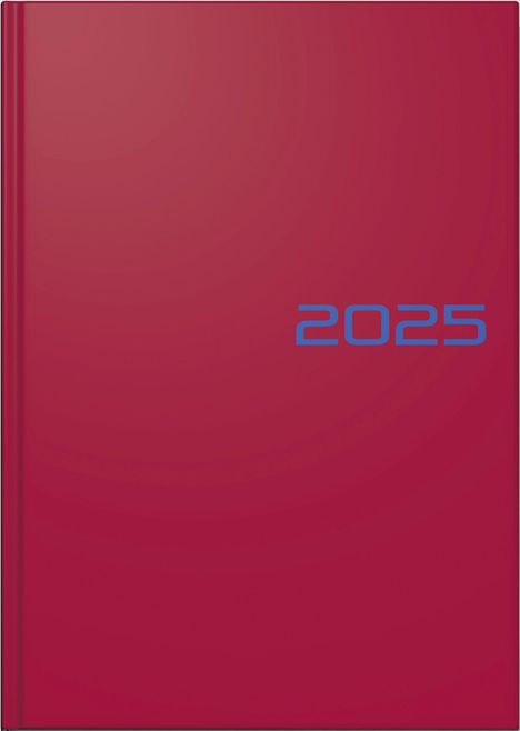 Brunnen 1079561015 Buchkalender Modell 795 (2025)| 1 Seite = 1 Tag| A5| 352 Seiten| Balacron-Einband| rot, Buch