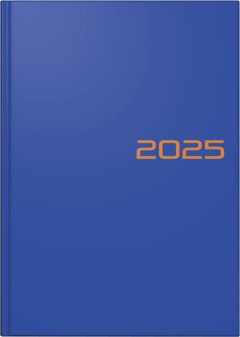 Brunnen 1079561035 Buchkalender Modell 795 (2025)| 1 Seite = 1 Tag| A5| 352 Seiten| Balacron-Einband| blau, Buch