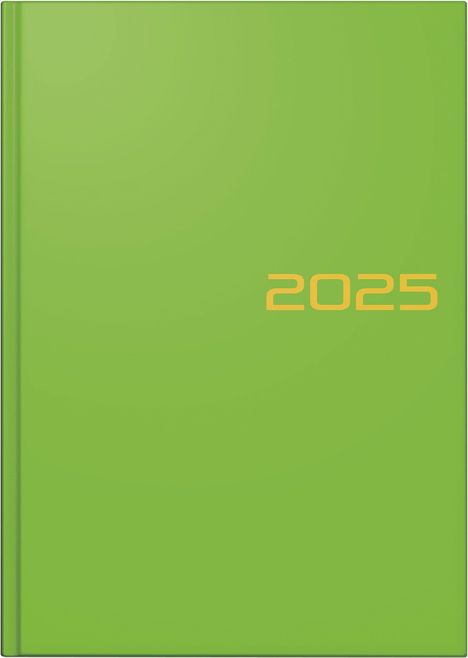 Brunnen 1079561535 Buchkalender Modell 795 (2025)| 1 Seite = 1 Tag| A5| 352 Seiten| Balacron-Einband| hellgrün, Buch
