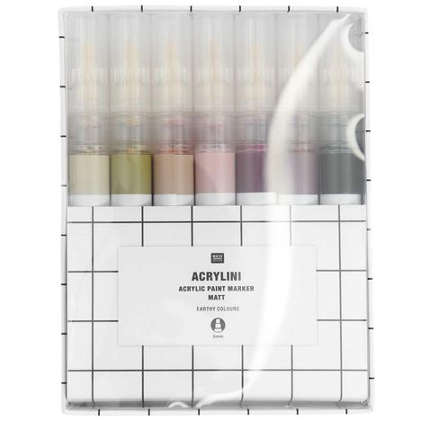 Acrylini Marker Set Earthy Colours, 7 Farben, Diverse
