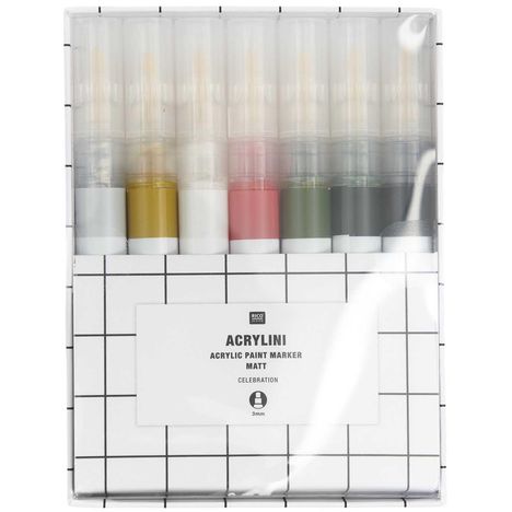 Acrylini Marker Set Celebration, 7 Farben, Diverse