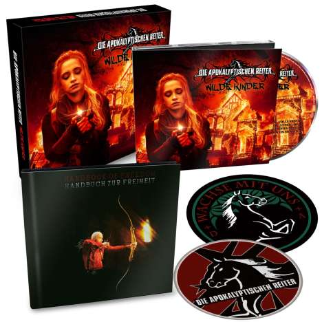 Die Apokalyptischen Reiter: Wilde Kinder (Limited Edition), 1 CD, 1 Buch und 1 Merchandise