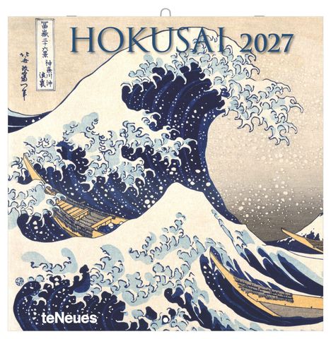 Text: HOKUSAI 2027. Darstellung: Eine große Welle im traditionellen japanischen Kunststil mit Booten im Wasser.