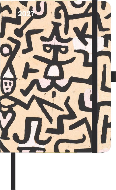 „2027“ in weißer Schrift. Abstrakte Illustration mit schwarzen, geschwungenen Linien auf beigem Hintergrund.