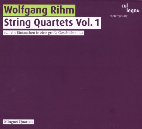 Wolfgang Rihm (1952-2024): Streichquartette Vol.1, CD