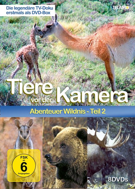 Tiere vor der Kamera - Abenteuer Wildnis Teil 2, 8 DVDs