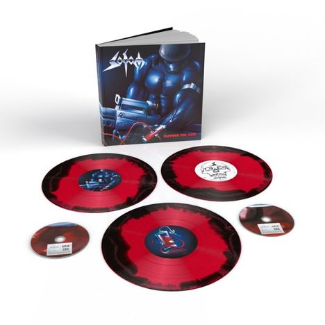 Sodom: Tapping The Vein (Limited Deluxe Edition Boxset) (Black/Red Swirl Vinyl), 3 LPs und 2 CDs