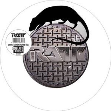 Der Text beschreibt eine "LIMITED EDITION PICTURE DISC". Ein rundes Gittermuster und eine schwarze Silhouette einer Ratte.