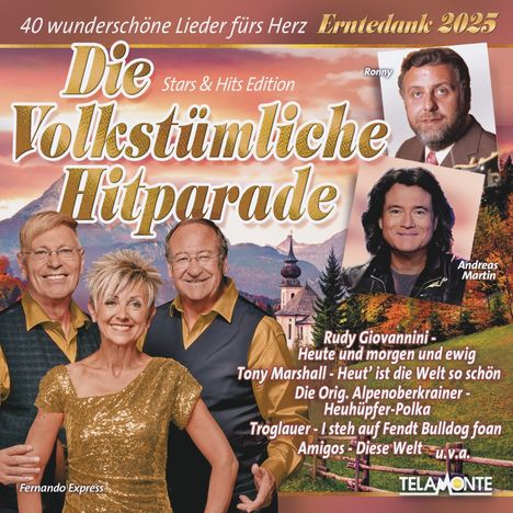 Die Volkstümliche Hitparade Erntedank 2025, 2 CDs