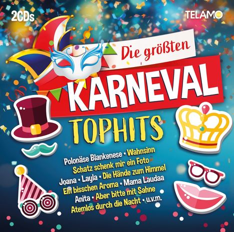 Die größten Karneval Tophits, 2 CDs