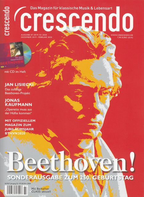 Crescendo - BEETHOVEN! Sonderausgabe zum 250. Geburtstag + CD "Beethoven-DG-Sampler: Werkausgabe", Zeitschrift