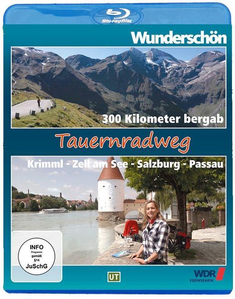 Tauernradweg - Krimml - Zell am See - Salzburg - Passau - 300 km bergab (Blu-ray), Blu-ray Disc