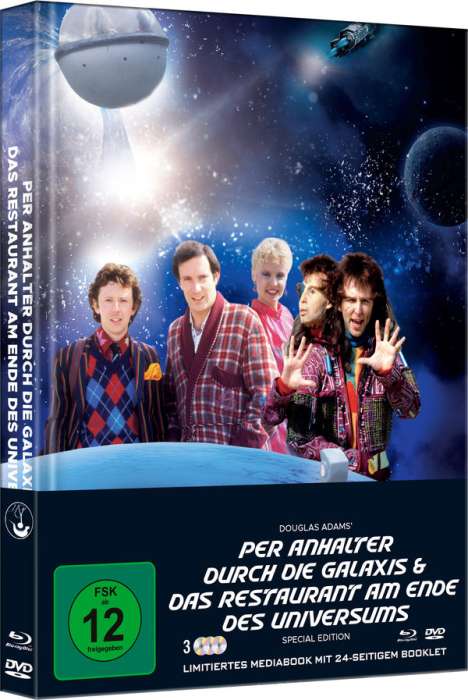 Per Anhalter durch die Galaxis &amp; Das Restaurant am Ende des Universums (Blu-ray &amp; DVD im Mediabook), 2 Blu-ray Discs und 1 DVD