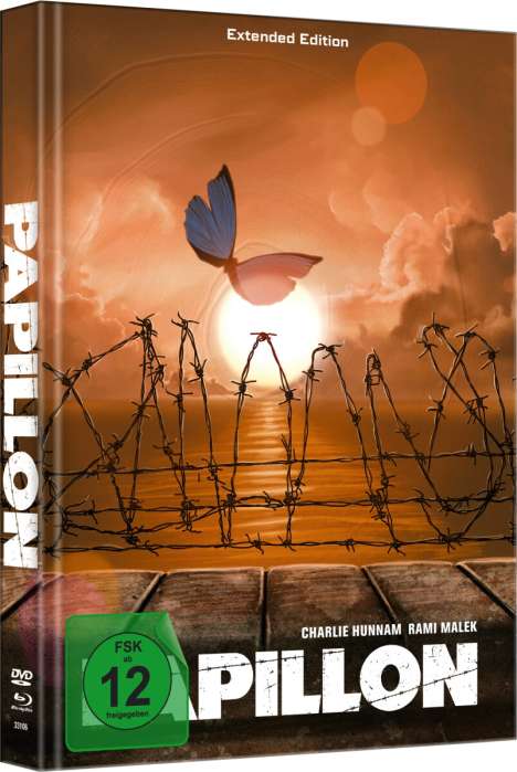 Papillon (2018) (Blu-ray &amp; DVD im Mediabook), 1 Blu-ray Disc und 1 DVD