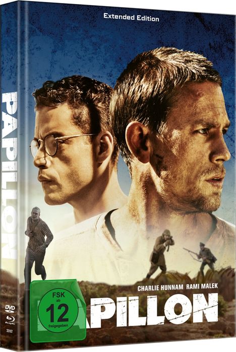 Papillon (2018) (Blu-ray &amp; DVD im Mediabook), 1 Blu-ray Disc und 1 DVD