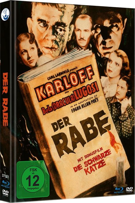 Der Rabe (1935) (Blu-ray &amp; DVD im Mediabook), 1 Blu-ray Disc und 1 DVD