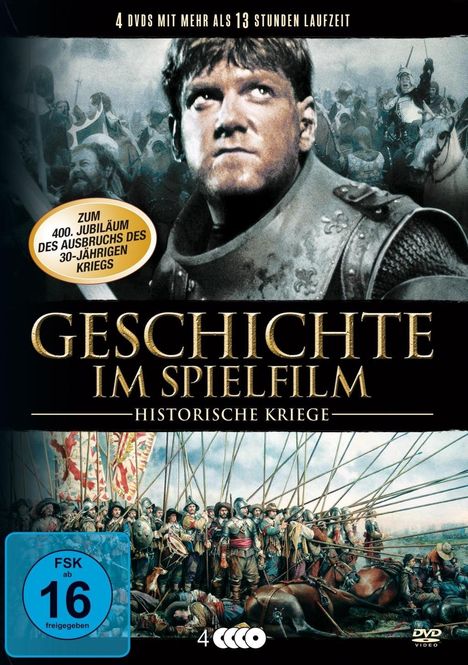 Geschichte im Spielfilm - Historische Kriege (7 Filme auf 4 DVDs), 4 DVDs