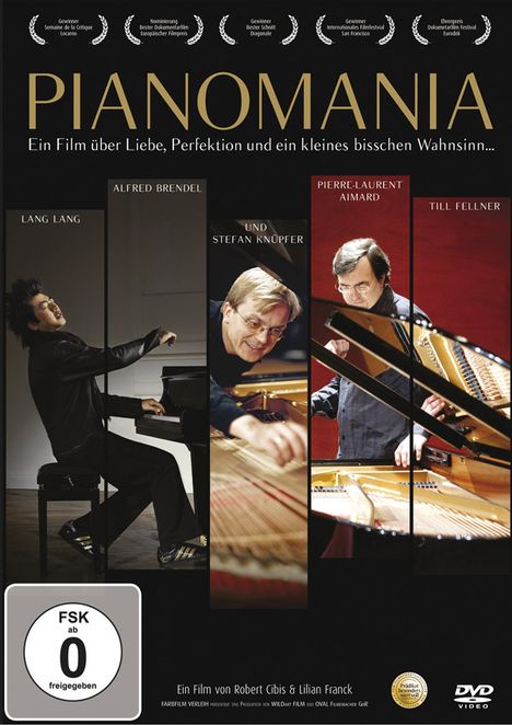 "Pianomania" - Ein Film über Liebe, Perfektion und Wahnsinn. Namen: Lang Lang, Alfred Brendel, Stefan Knüpfer, Pierre-Laurent Aimard.