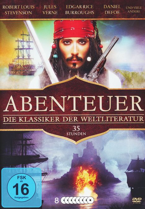 Abenteuer - Die Klassiker der Weltliteratur (23 Filme auf 8 DVDs), 8 DVDs