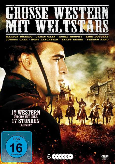 Grosse Western mit Weltstars (12 Filme auf 6 DVDs), 6 DVDs