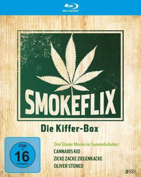 Smokeflix - Die Kiffer-Box (Blu-ray), 3 Blu-ray Discs