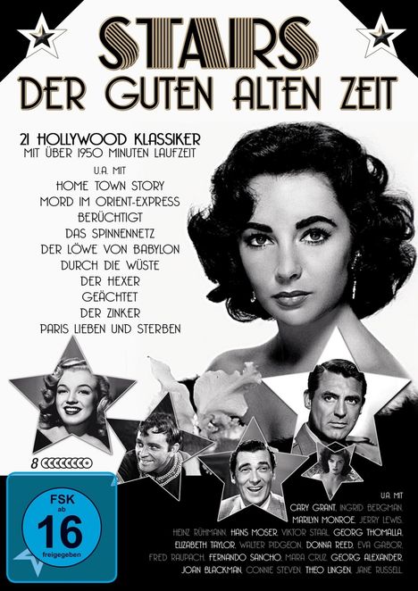 Stars der guten alten Zeit (21 Filme auf 8 DVDs), 8 DVDs