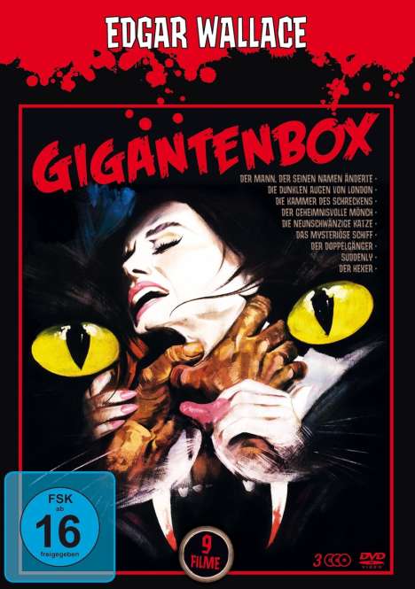 Edgar Wallace - Gigantenbox (9 Filme auf 3 DVDs), 3 DVDs