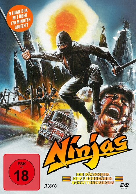 Ninja - Die Rückkehr der legendären Schattenkrieger (9 Filme auf 3 DVDs), 3 DVDs