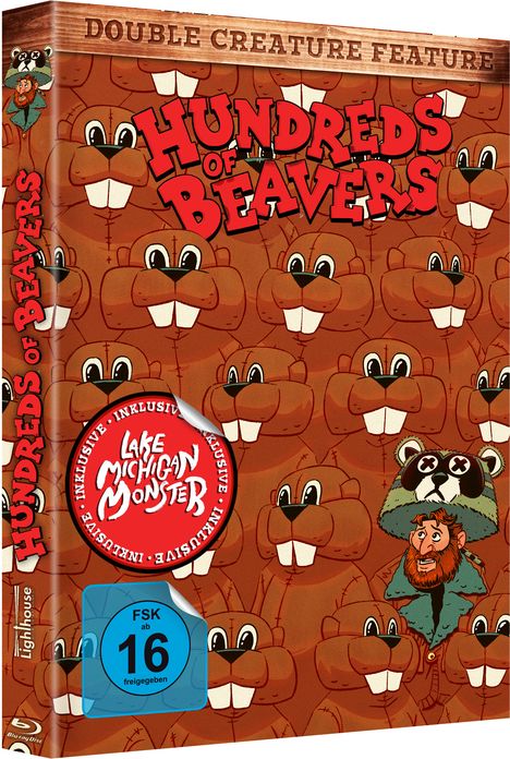 DOUBLE CREATURE FEATURE: Hundreds of Beavers / Lake Michigan Monster (Blu-ray im Mediabook), 2 Blu-ray Discs