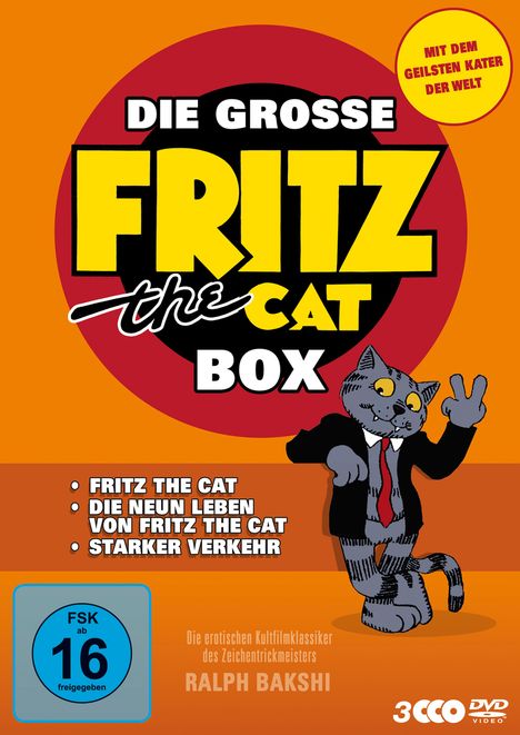 Die große Fritz the Cat Box, 3 DVDs