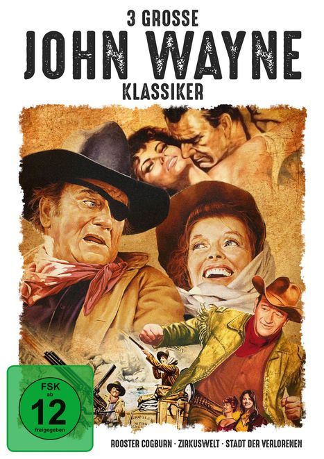 3 grosse John-Wayne-Klassiker, 3 DVDs