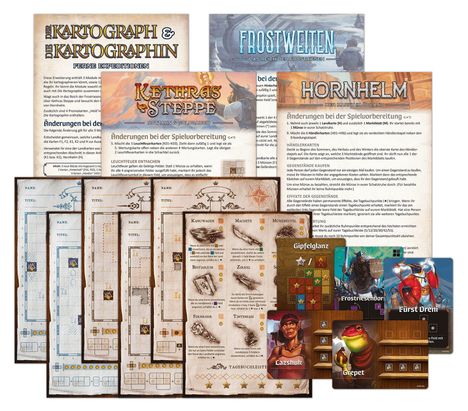 Der Kartograph &amp; Die Kartographin: Ferne Expeditionen (Erweiterung), Spiele