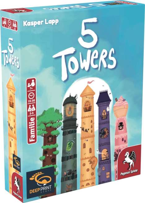 5 Towers (Deep Print Games), Spiele
