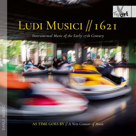 "LUDI MUSICI // 1621", "Instrumental Music of the Early 17th Century", Menschen auf Autoscootern in Bewegung.