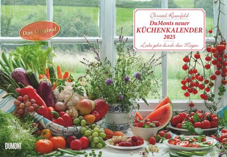 DUMONT - DUMONTS neuer Küchenkalender 2025 Broschürenkalender, 42x29cm, Wandkalender mit Rezepten und Gedichten, seit 35 Jahren der meistverkaufte Küchenkalender Deutschlands, Kalender