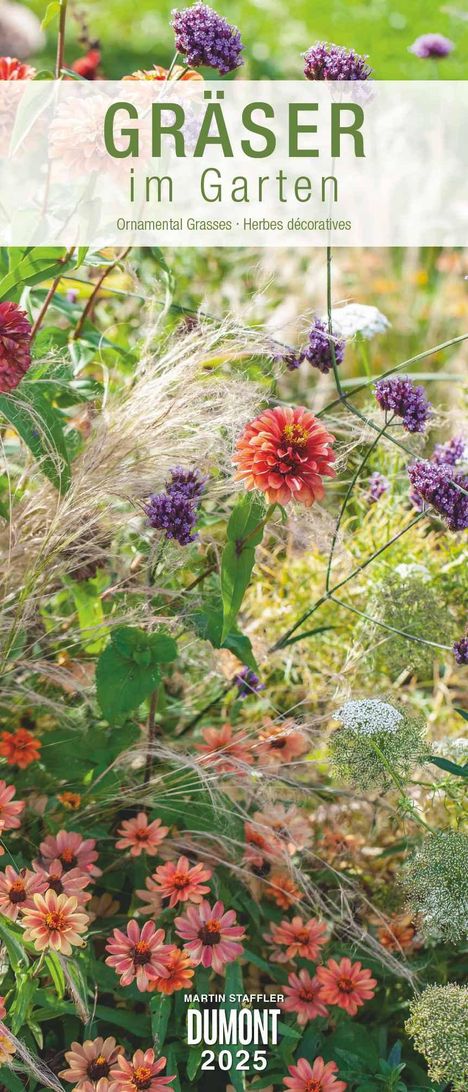 Gräser im Garten 2025 - DUMONT Wandkalender - Garten-Kalender - Hochformat 30 x 70 cm, Kalender