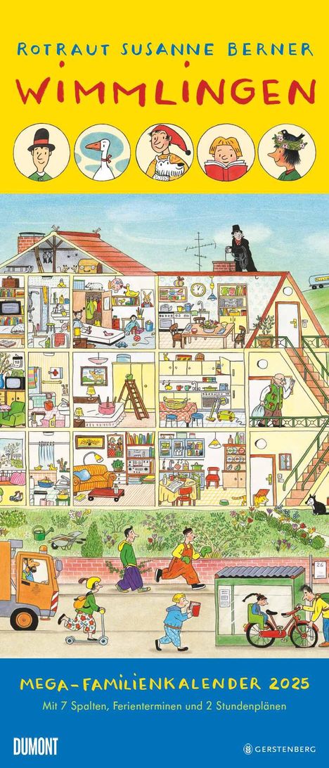 Wimmlingen 2025 - Mega-Familienkalender mit 7 Spalten - Mit 2 Stundenplänen und Ferientabelle - Hochformat 30,0 x 70,0 cm, Kalender