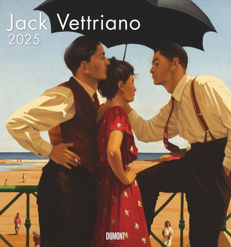 DUMONT - Jack Vettriano 2025 Wandkalender, 45x48cm, Kunstkalender mit einer großen Fangemeinde, mit ausgewählten Gemälden im Stil der neuen Sachlichkeit, einer der bedeutensten Maler Großbritanniens, Kalender